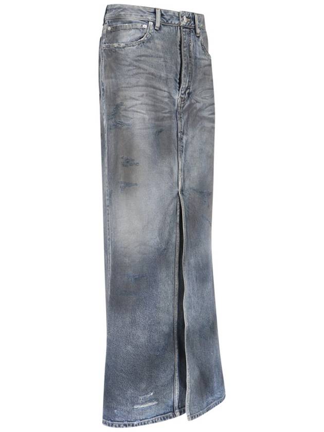 Balenciaga 23 fw Denim Skirt WITH Back Logo Patch 744975TNW014974 B0650497487