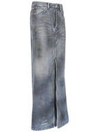 Balenciaga 23 fw Denim Skirt WITH Back Logo Patch 744975TNW014974 B0650497487