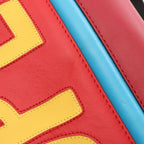 FENDI Vocabulary HOPE Backpack Rucksack Nylon Leather Red Yellow Light blue