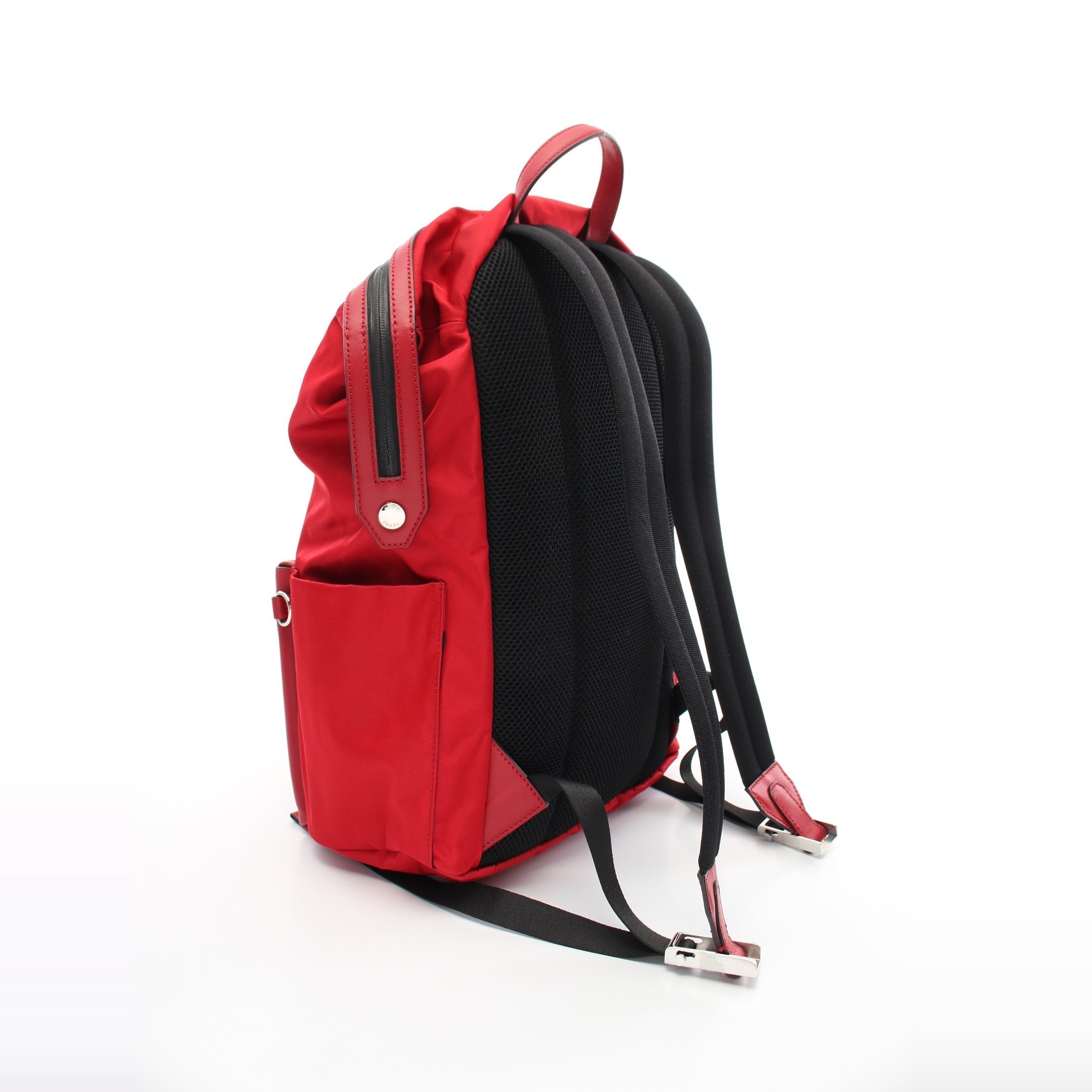 FENDI Vocabulary HOPE Backpack Rucksack Nylon Leather Red Yellow Light blue