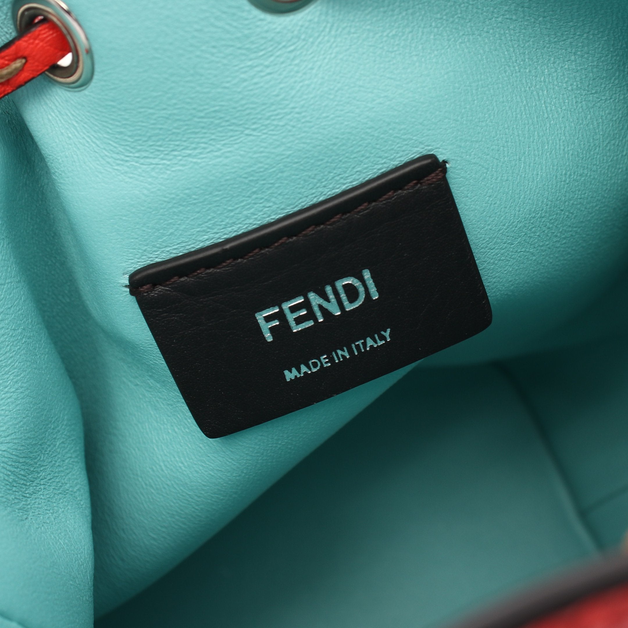 FENDI Mini Montresor Handbag Leather Red 2WAY