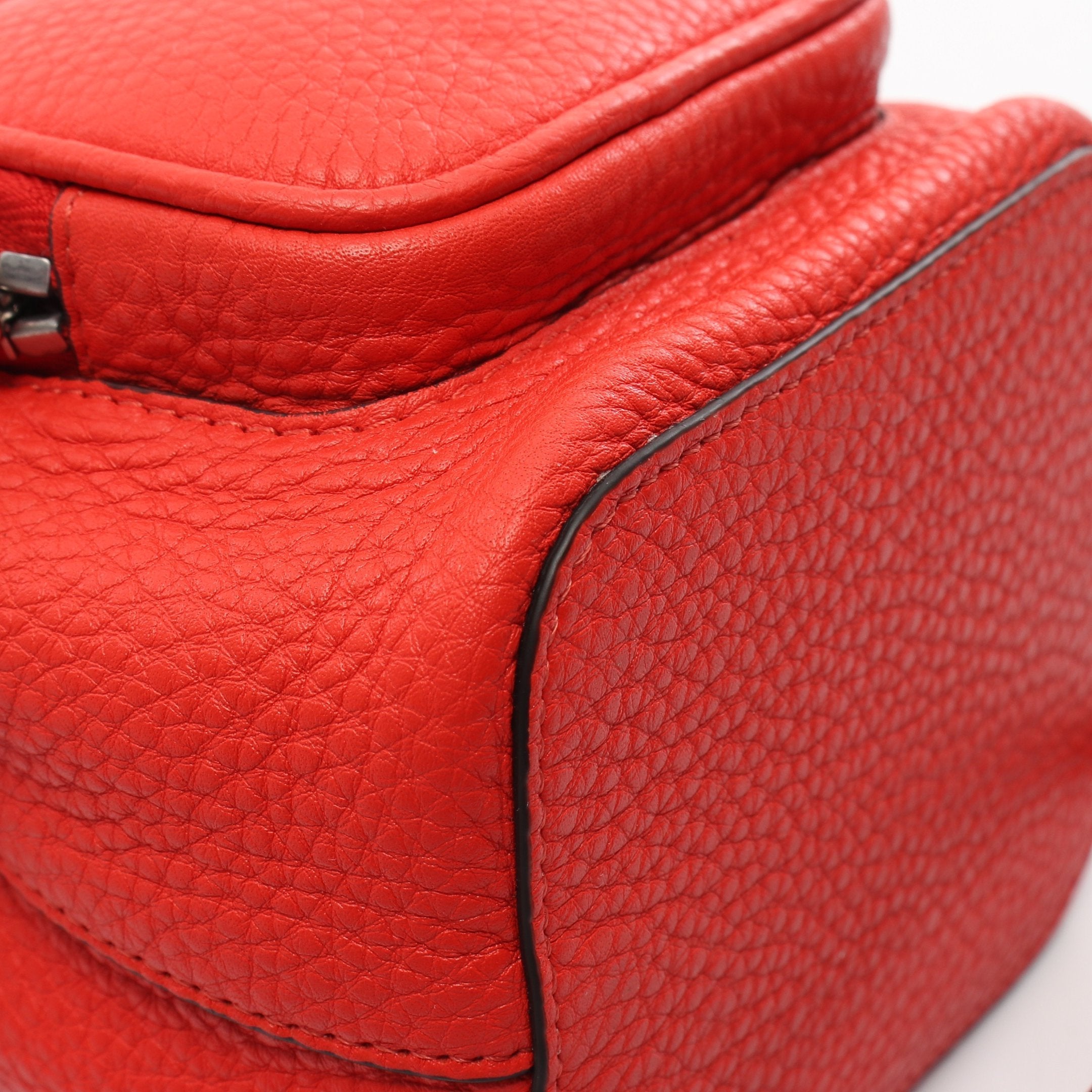 FENDI Mini Montresor Handbag Leather Red 2WAY