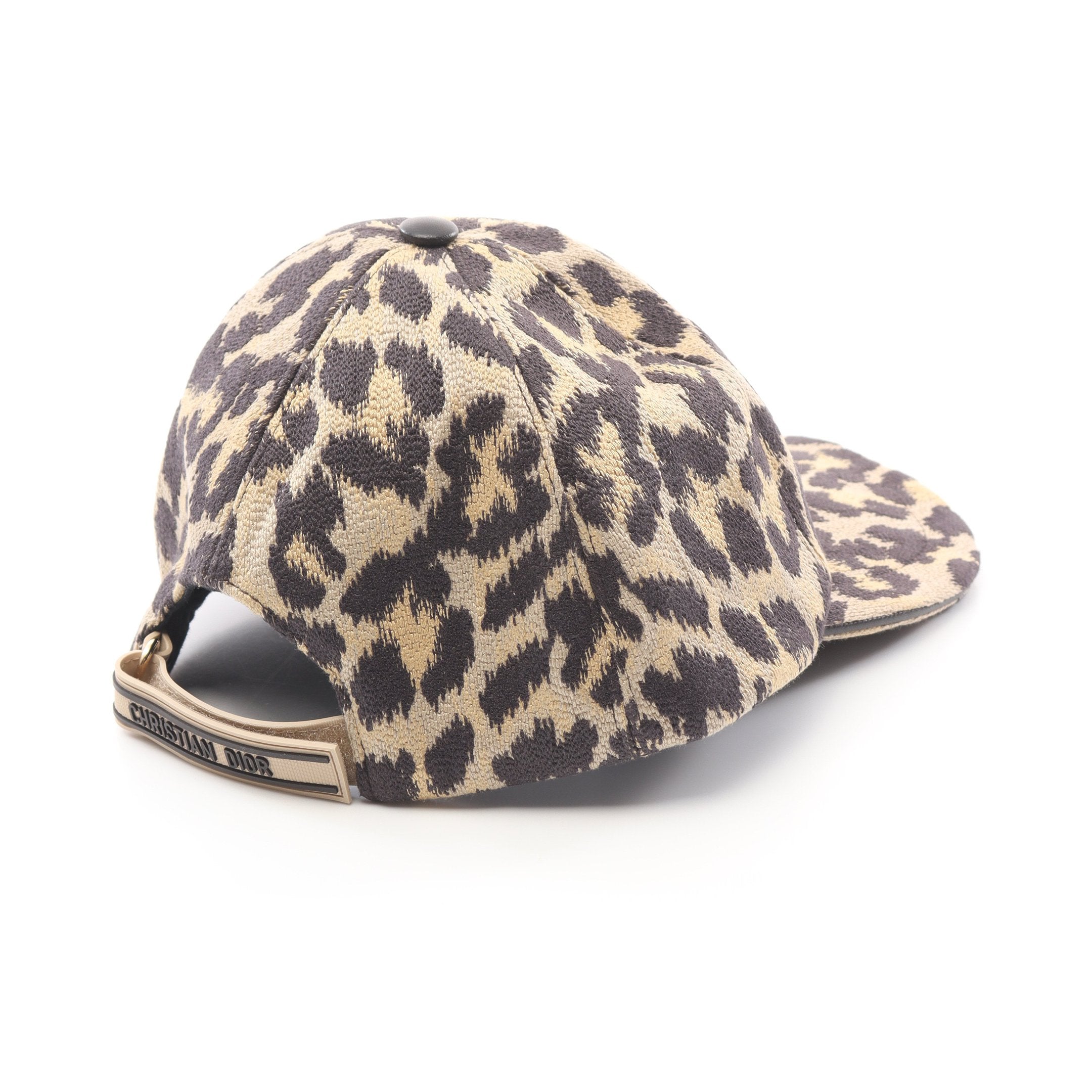 Dior Cap Leopard Fabric Beige Black