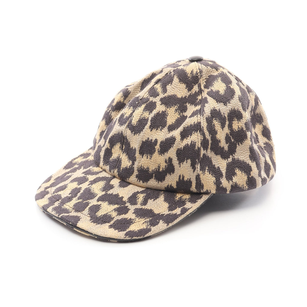 Dior Cap Leopard Fabric Beige Black