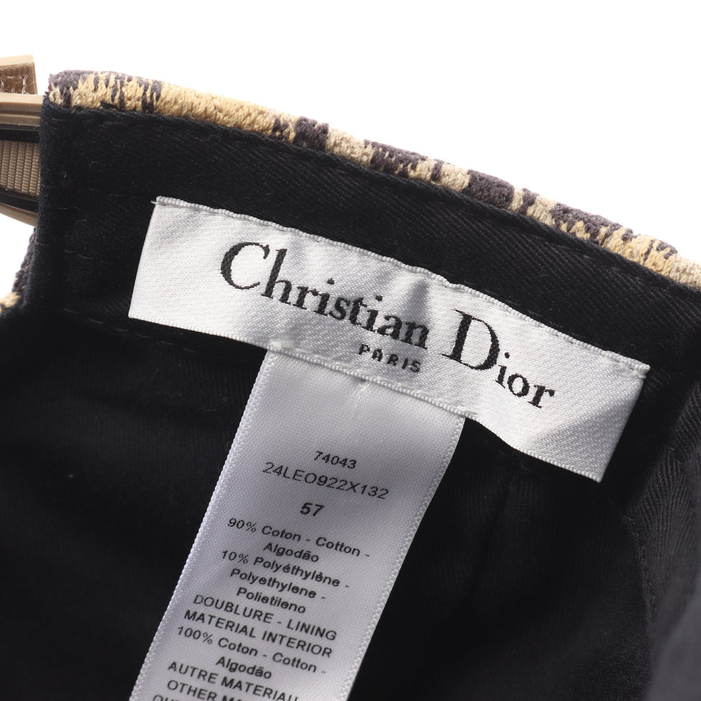 Dior Cap Leopard Fabric Beige Black