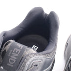 FENDI FASTER Sneakers Suede Fabric Black