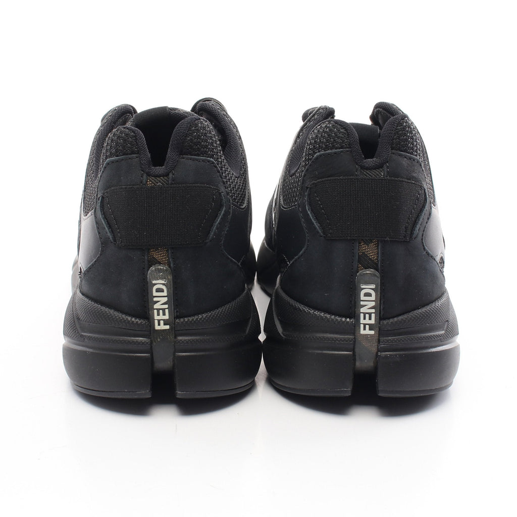 FENDI FASTER Sneakers Suede Fabric Black