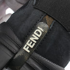 FENDI FASTER Sneakers Suede Fabric Black