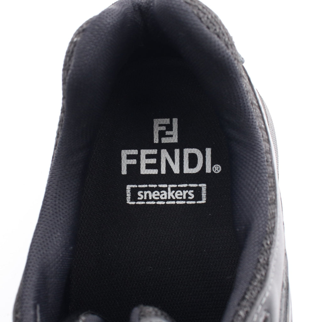 FENDI FASTER Sneakers Suede Fabric Black