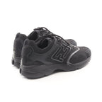 FENDI FASTER Sneakers Suede Fabric Black