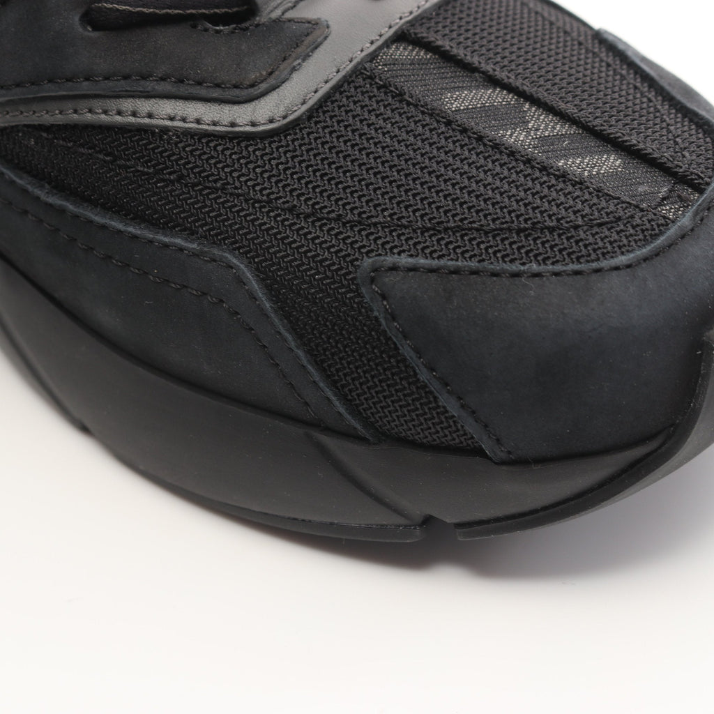 FENDI FASTER Sneakers Suede Fabric Black
