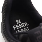 FENDI FASTER Sneakers Suede Fabric Black