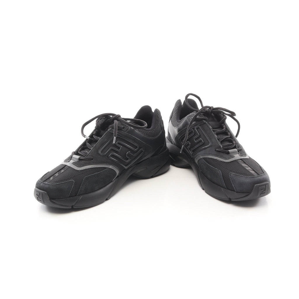 FENDI FASTER Sneakers Suede Fabric Black