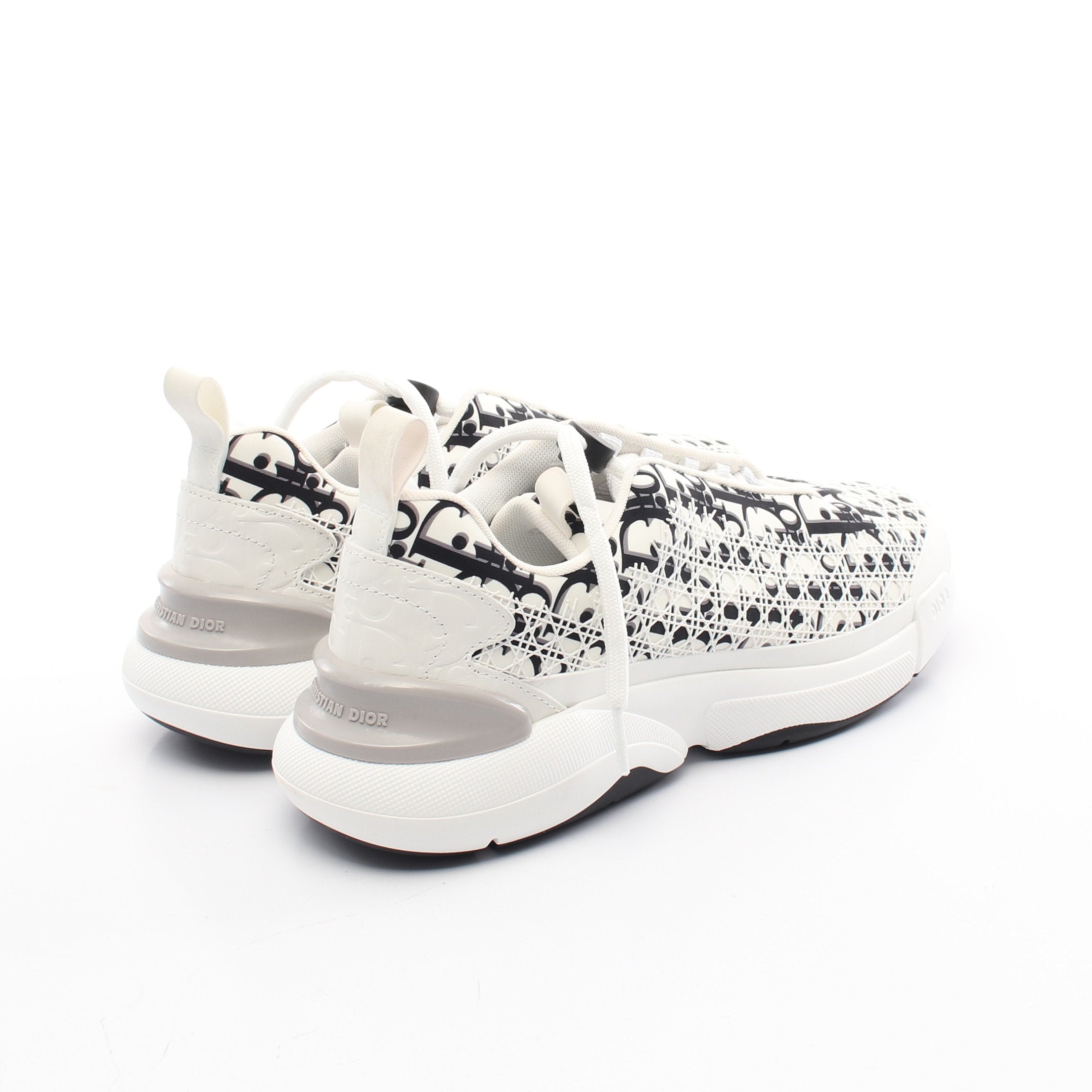 Dior Oblique Sneakers Fabric White Black Gray