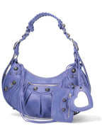 Balenciaga Le Cagole Small Leather Shoulder Bag Purple