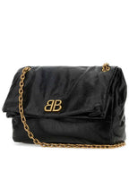 Balenciaga Monaco Chain Strap Shoulder Bag Black