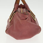 Chloe Etel Shoulder Bag Leather Pink Gold 96284