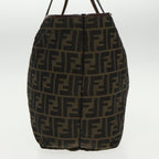 FENDI Zucca Canvas Tote Bag Brown Black Gold96287