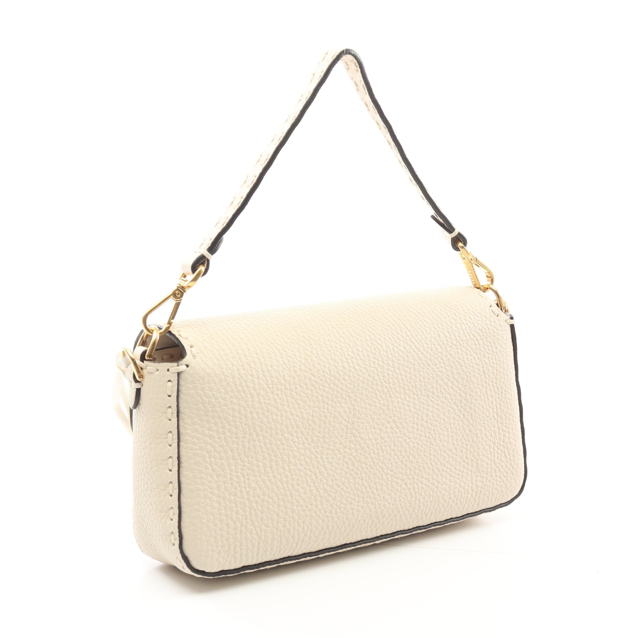FENDI Mamma bucket Handbag Leather Light beige 2WAY