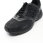 FENDI FASTER Sneakers Suede Fabric Black
