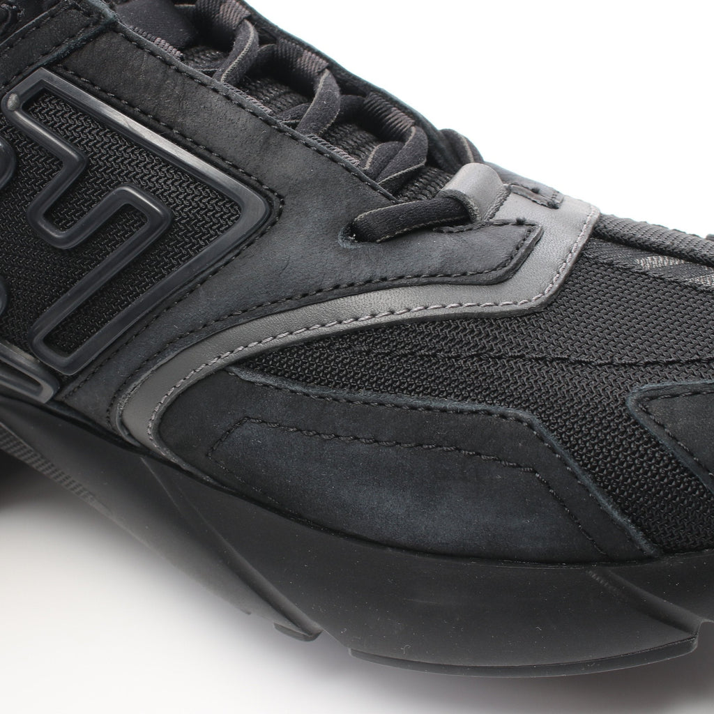 FENDI FASTER Sneakers Suede Fabric Black