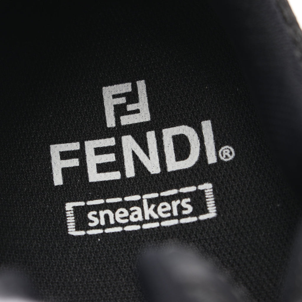 FENDI FASTER Sneakers Suede Fabric Black