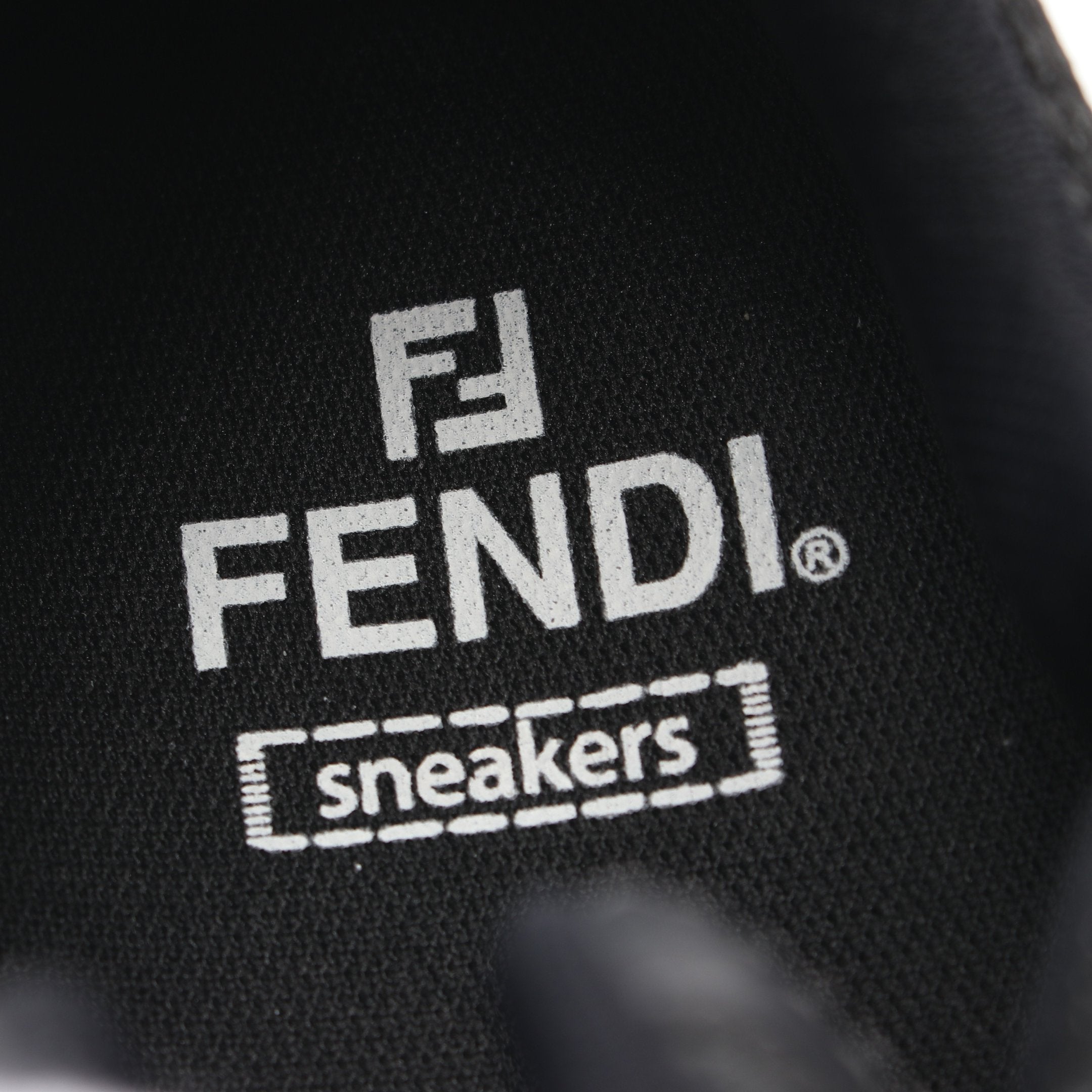 FENDI FASTER Sneakers Suede Fabric Black