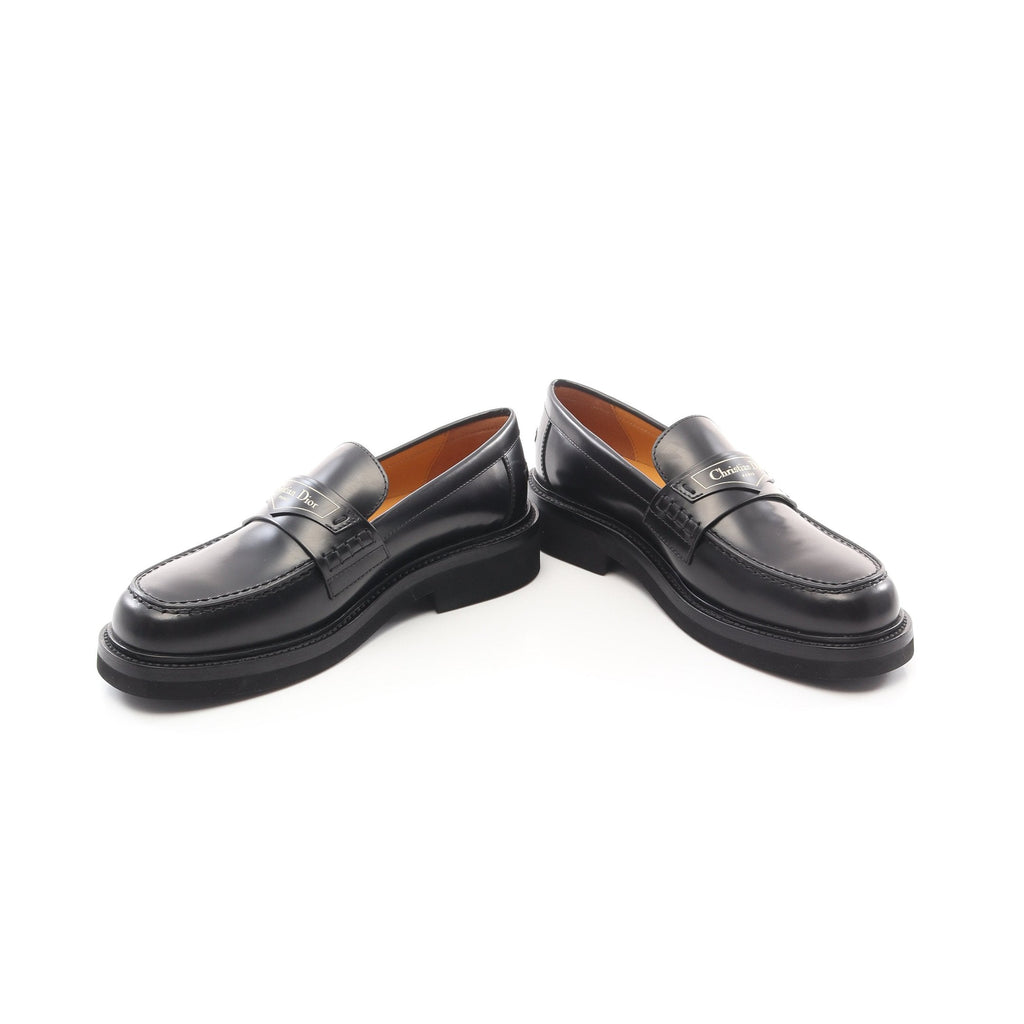 Dior Loafers Leather Black Logo