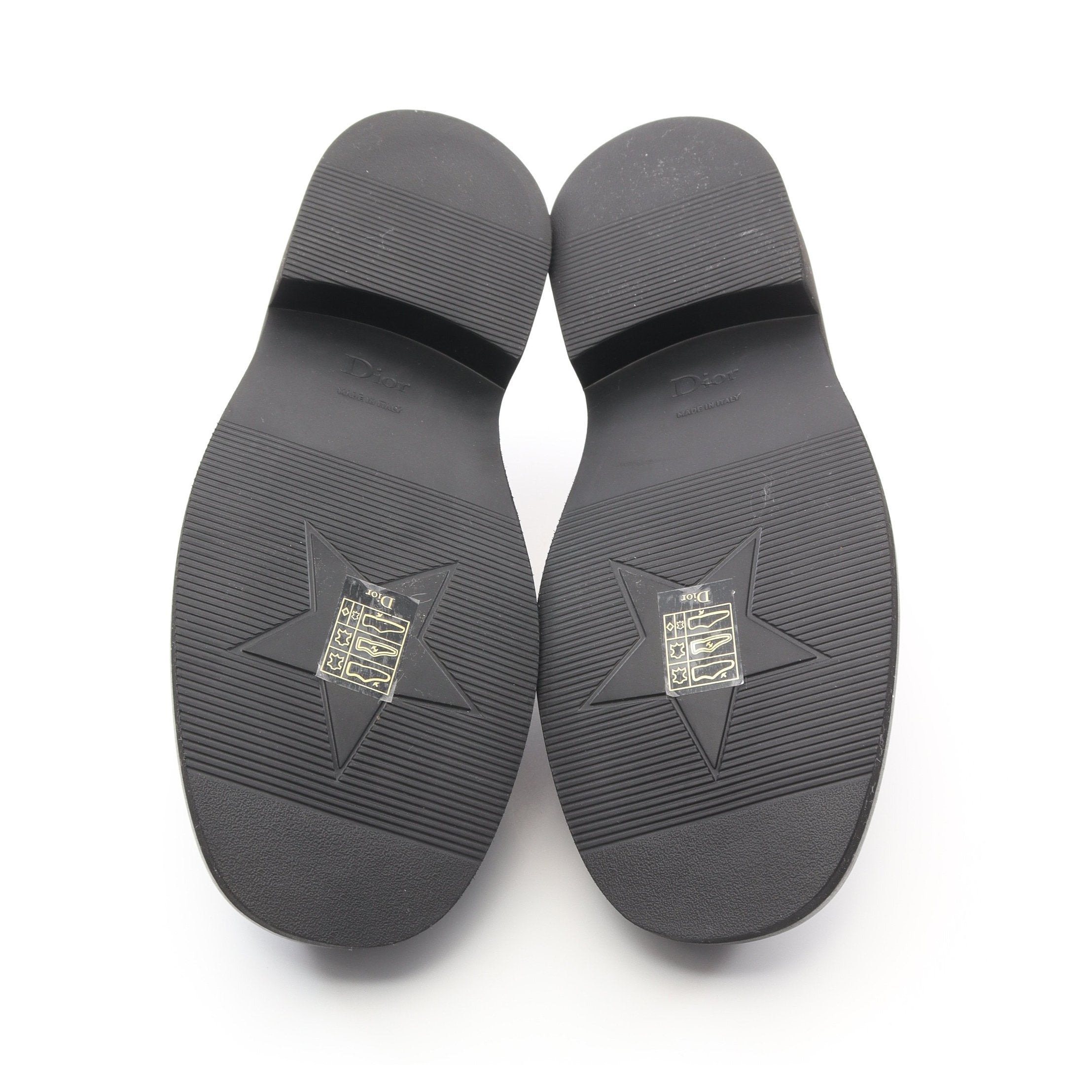 Dior Loafers Leather Black Logo