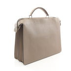 FENDI Peekaboo Isee u Medium Handbag Leather Gray beige 2WAY