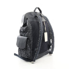 FENDI FF jacquard Drive Zucca Backpack Rucksack Fabric Leather Dark navy
