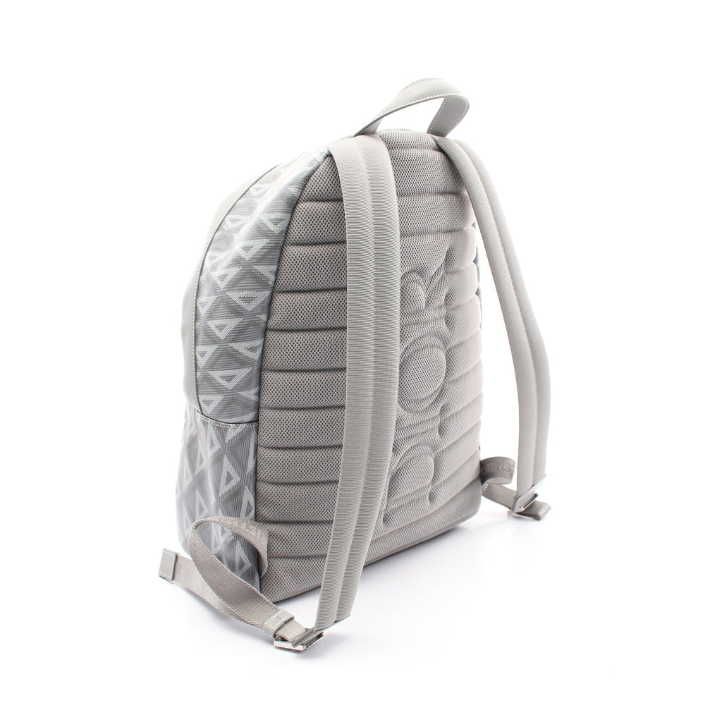 Dior Rider CD Diamond Backpack Rucksack PVC Leather Gray
