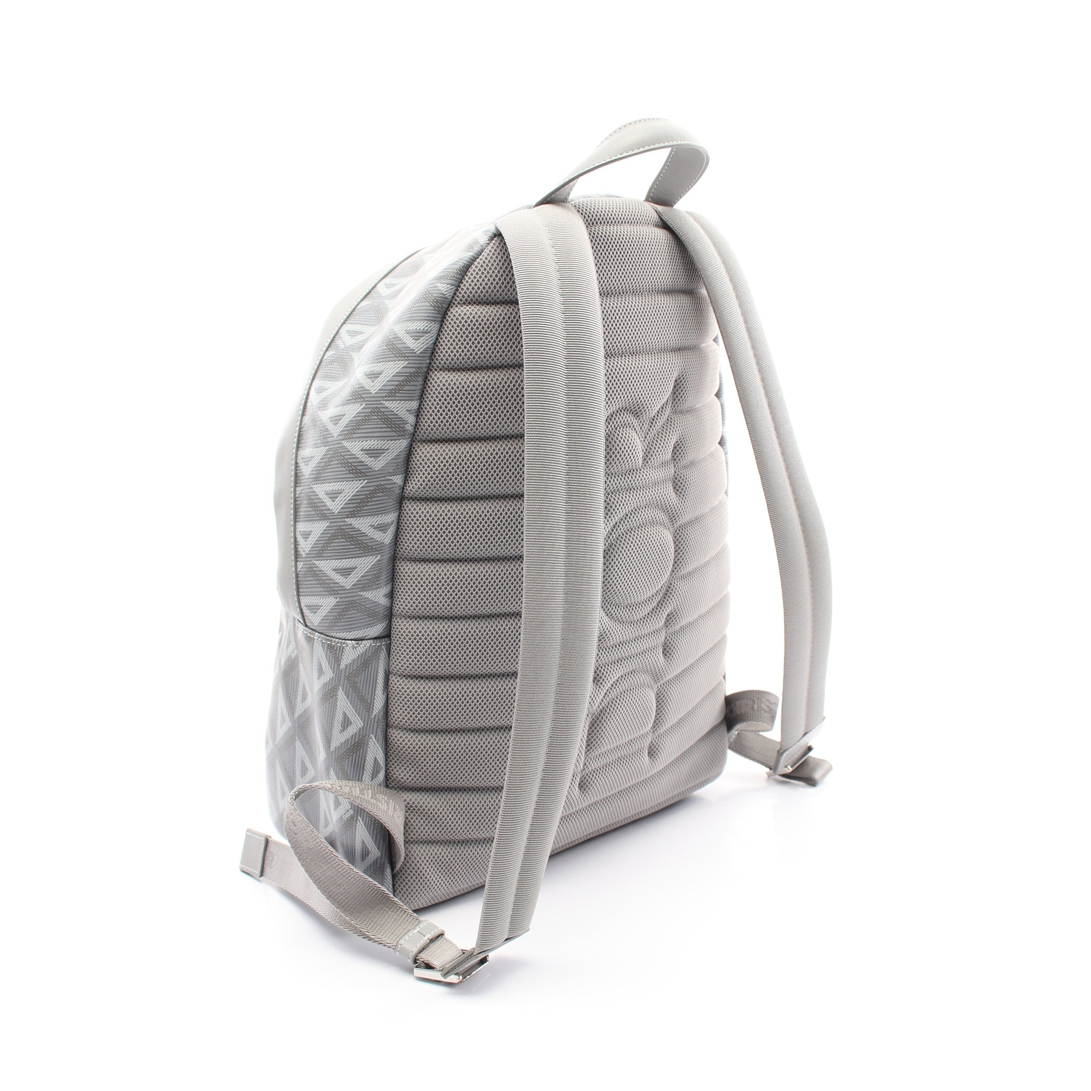 Dior Rider CD Diamond Backpack Rucksack PVC Leather Gray