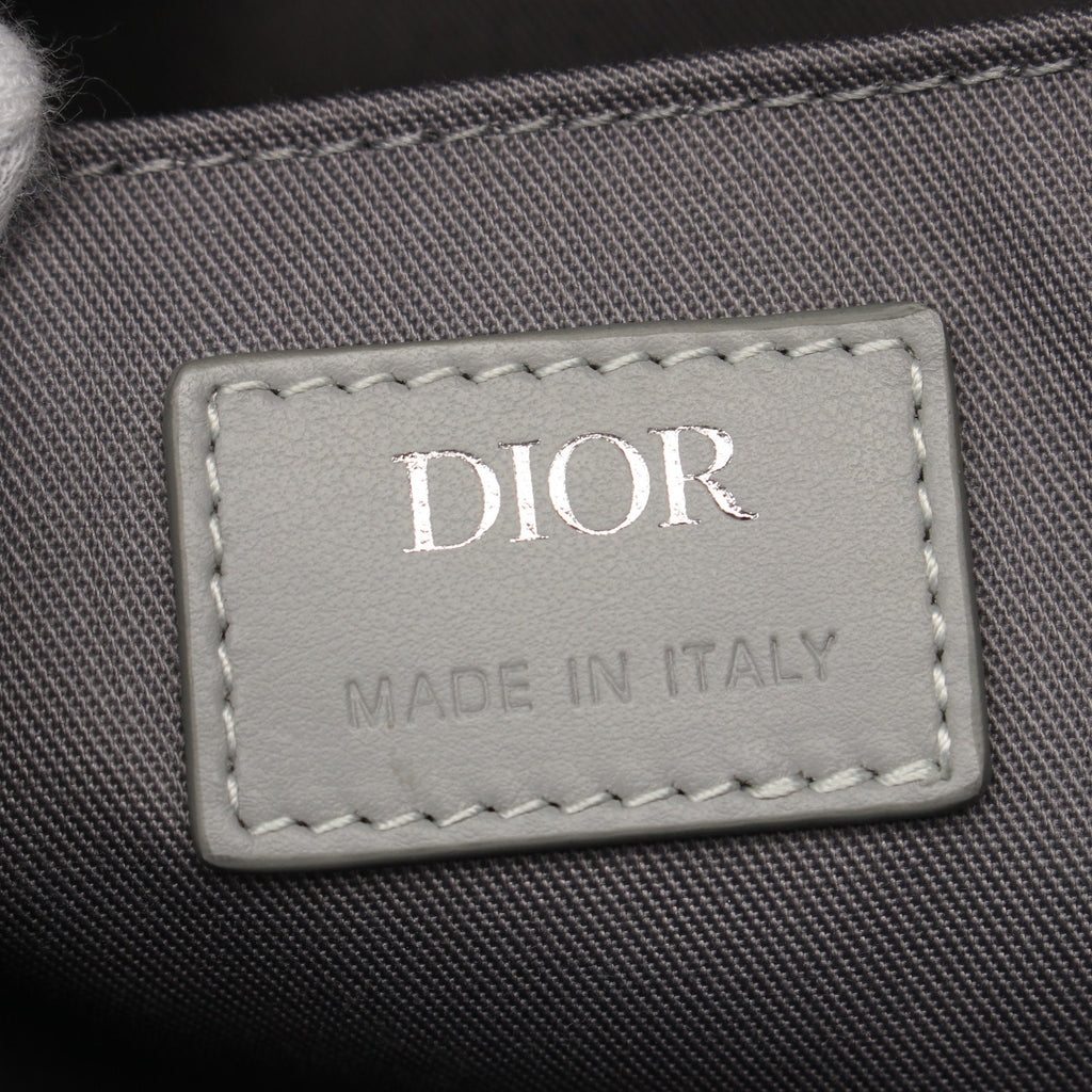 Dior Rider CD Diamond Backpack Rucksack PVC Leather Gray