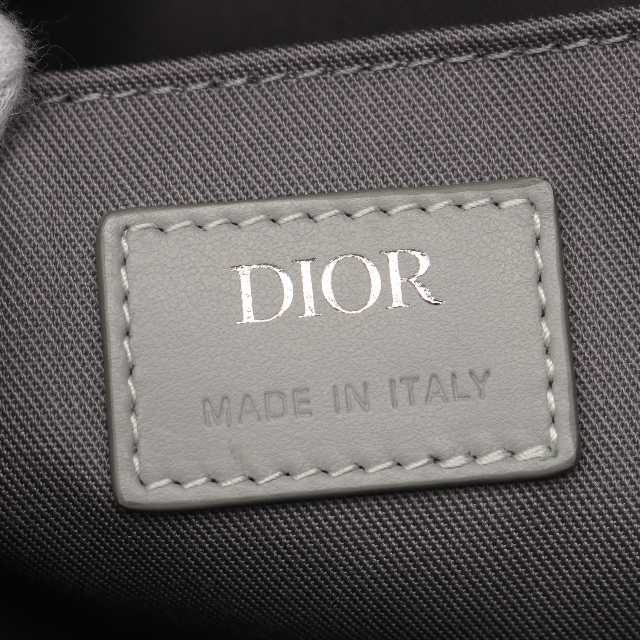 Dior Rider CD Diamond Backpack Rucksack PVC Leather Gray