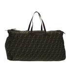 FENDI Zucca Canvas Tote Bag Brown Black Gold96374