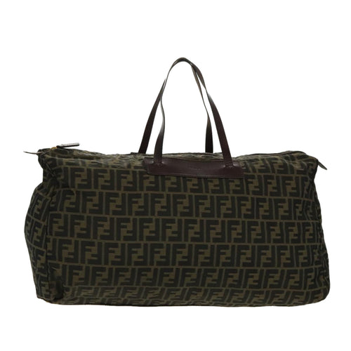 FENDI Zucca Canvas Tote Bag Brown Black Gold96374
