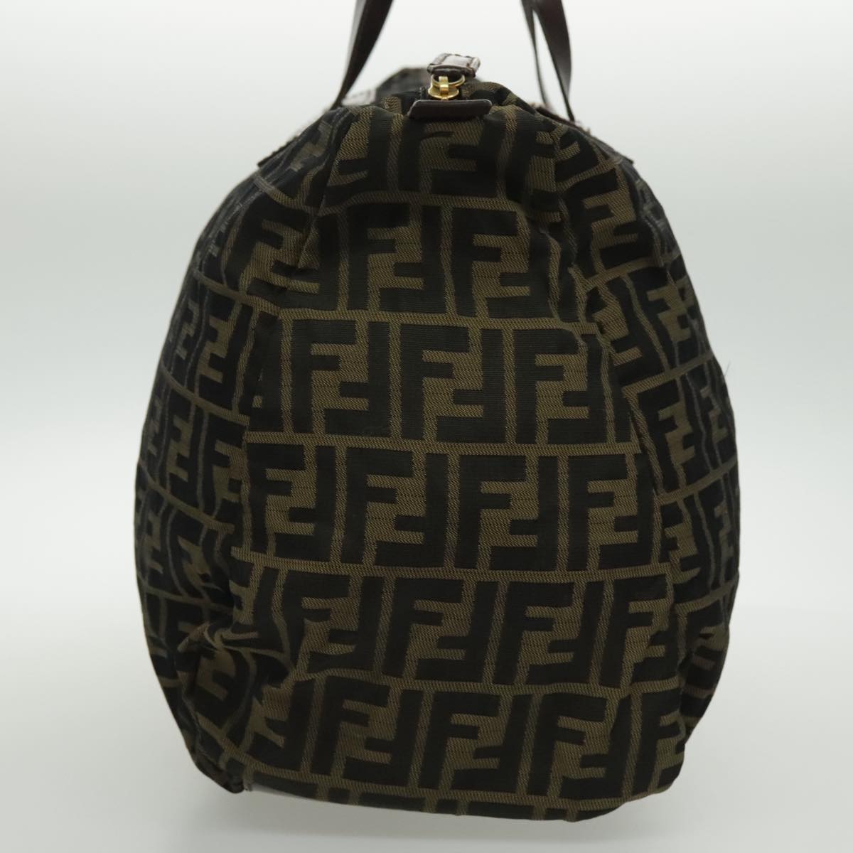 FENDI Zucca Canvas Tote Bag Brown Black Gold96374