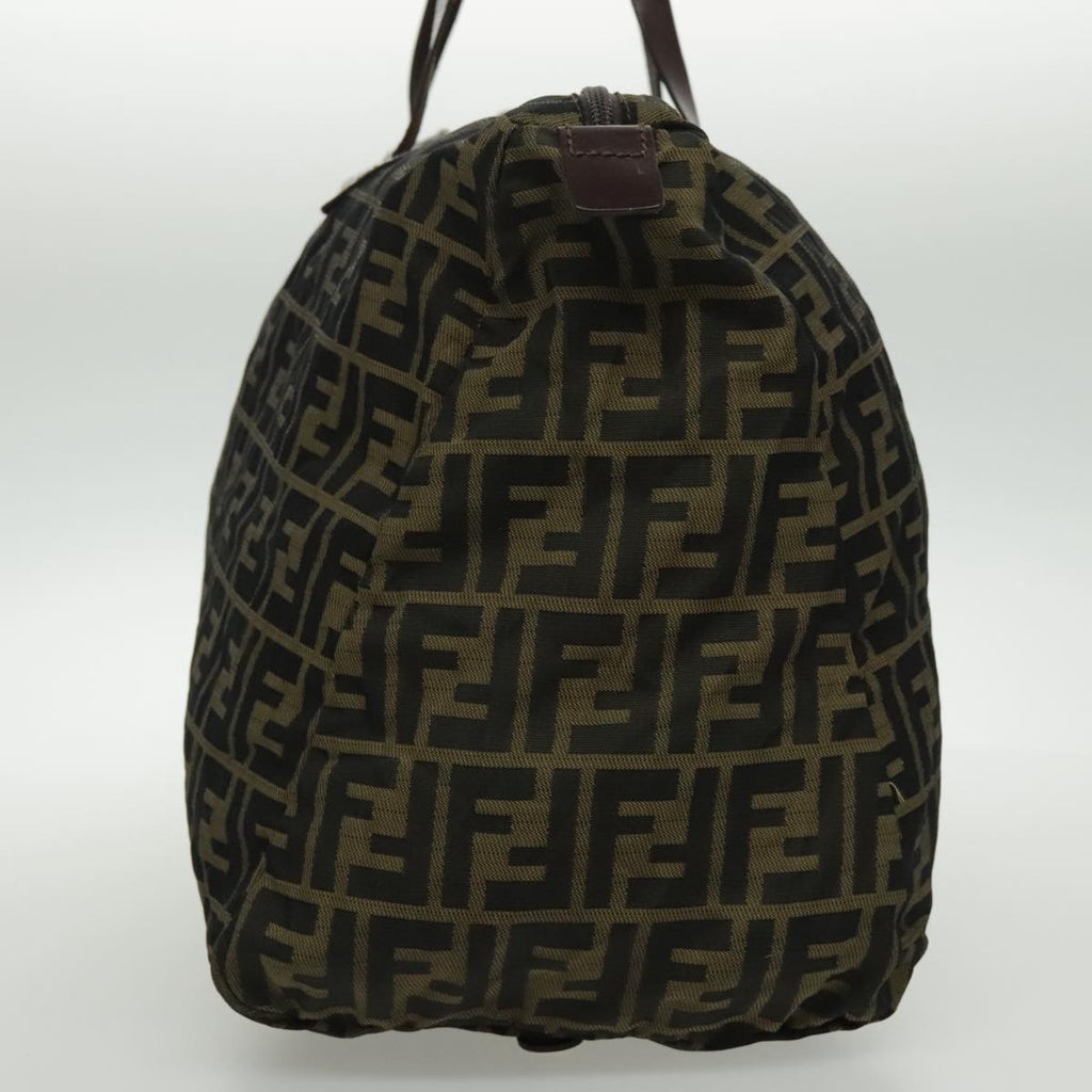 FENDI Zucca Canvas Tote Bag Brown Black Gold96374