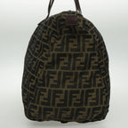 FENDI Zucca Canvas Tote Bag Brown Black Gold96374