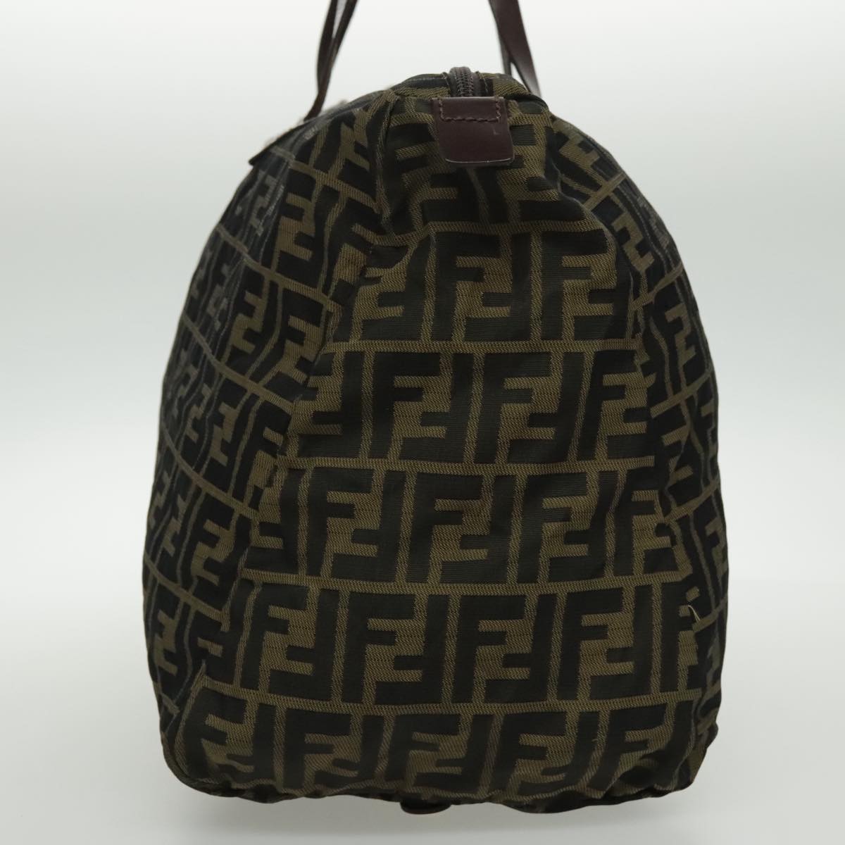 FENDI Zucca Canvas Tote Bag Brown Black Gold96374