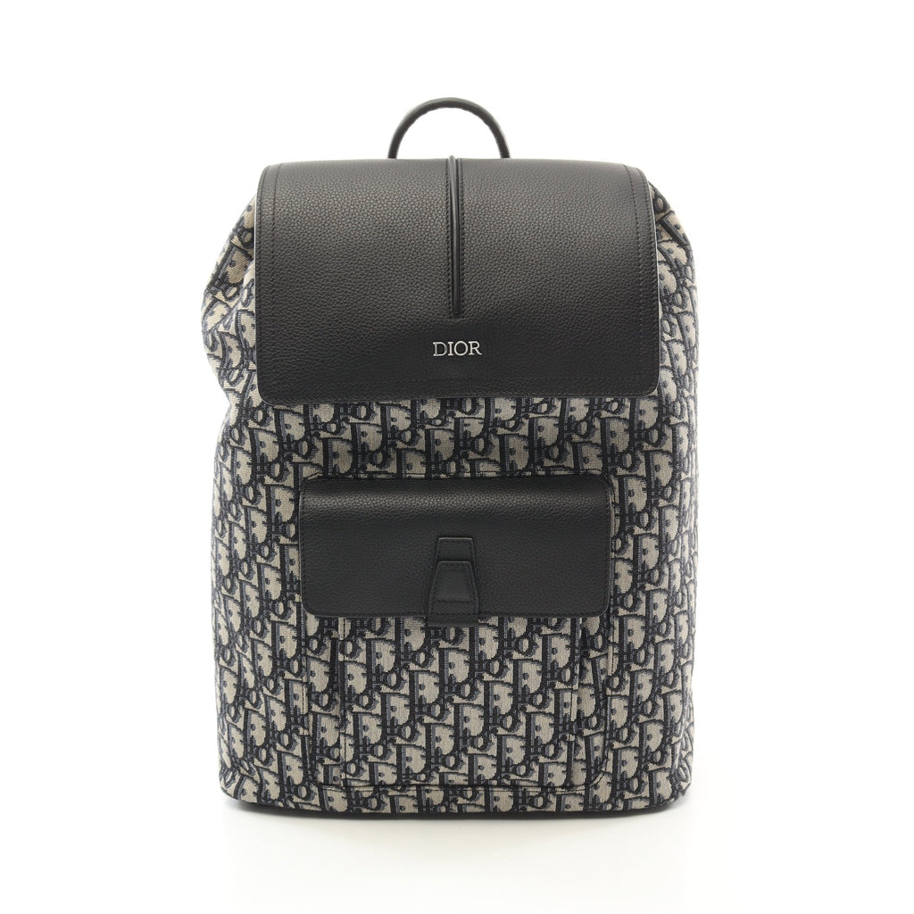 Dior MOTION Backpack Rucksack Canvas Leather Ivory Navy Black