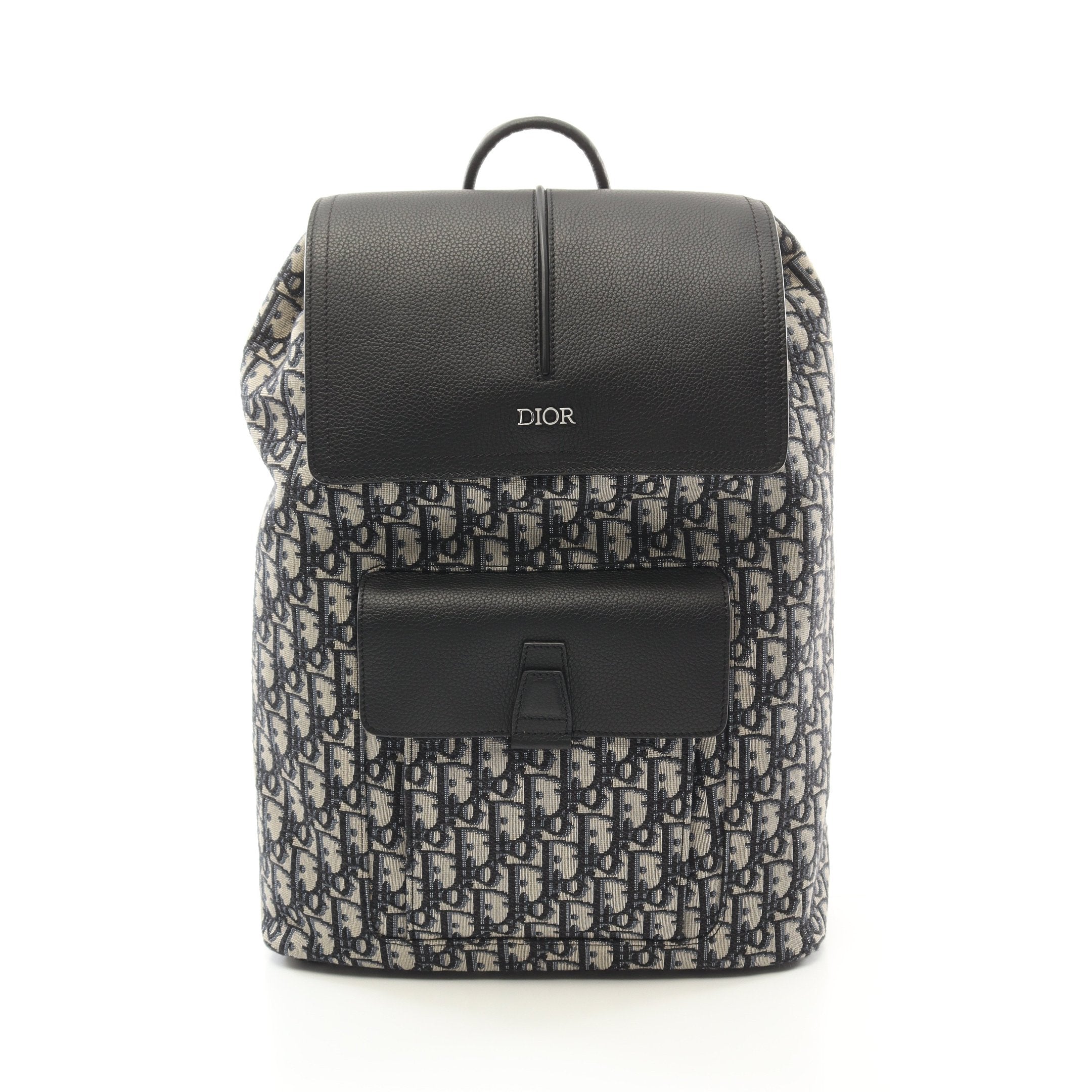 Dior MOTION Backpack Rucksack Canvas Leather Ivory Navy Black