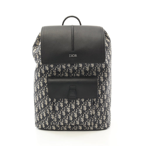 Dior MOTION Backpack Rucksack Canvas Leather Ivory Navy Black