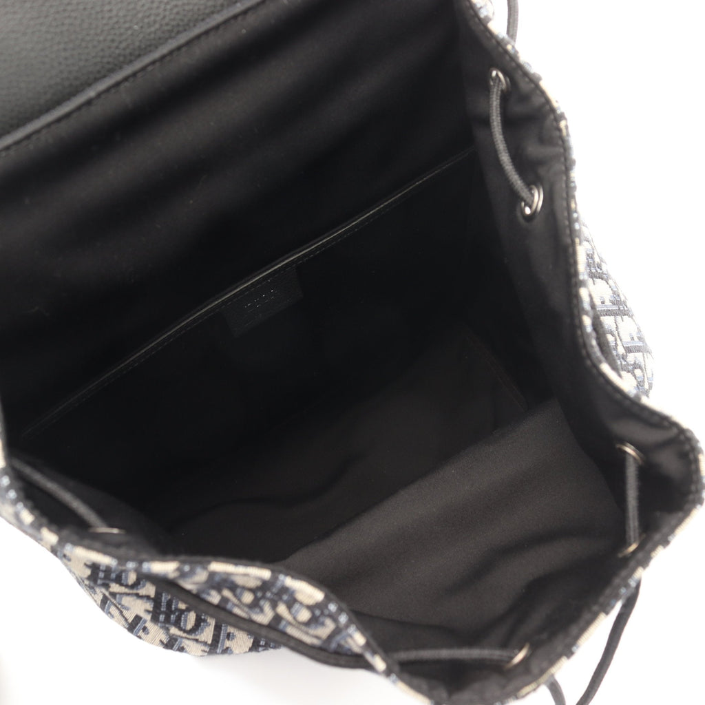 Dior MOTION Backpack Rucksack Canvas Leather Ivory Navy Black