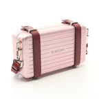 Dior Christian Dior * RIMOWA Personal Clutch bag Shoulder bag Aluminum Leather Pink Burgundy