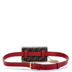 F is Fendi Convertible Belt Bag Leather with Zucca Embossed Detail