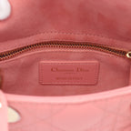 Dior Lady dior Mini Handbag Leather Pink 2WAY