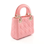 Dior Lady dior Mini Handbag Leather Pink 2WAY