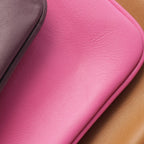 FENDI Triplet Clutch bag Leather Brown Pink Purple